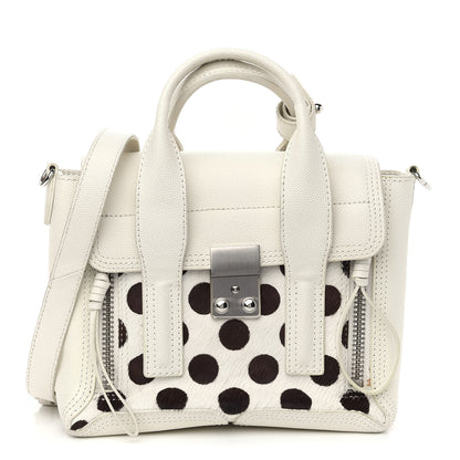 3.1 Phillip Lim Calf Hair Polka Dot Mini Pashli Satchel White Black 1 of 11