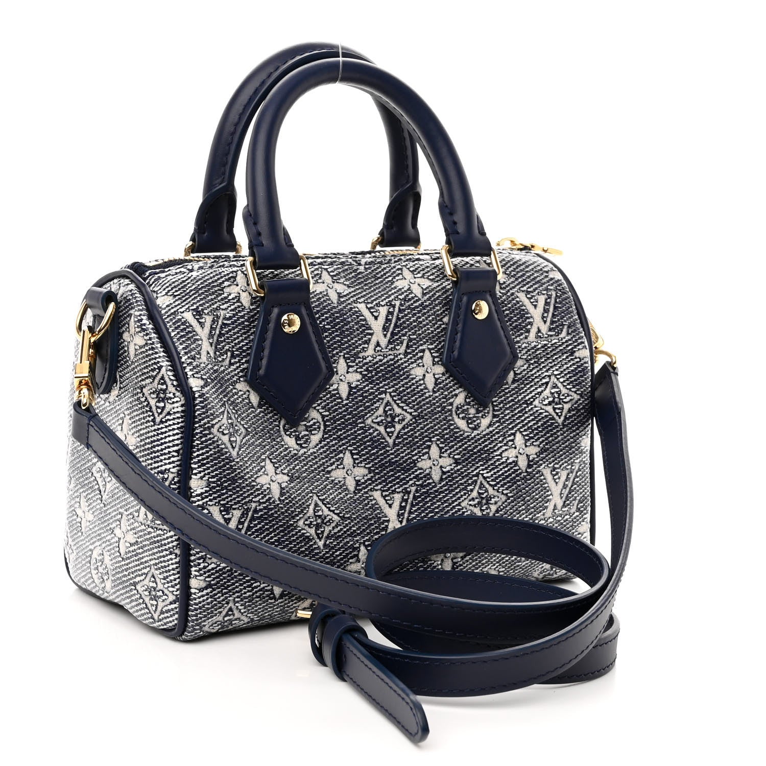 Louis Vuitton Monoglam Speedy Bandouliere 20 Blue 3 of 9