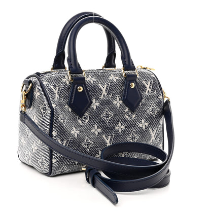 Louis Vuitton Monoglam Speedy Bandouliere 20 Blue 3 of 9
