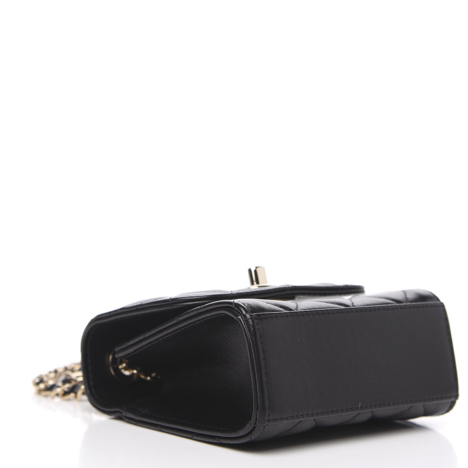 Chanel Lambskin Quilted Mini Trendy CC Chain Wallet Black 3 of 10