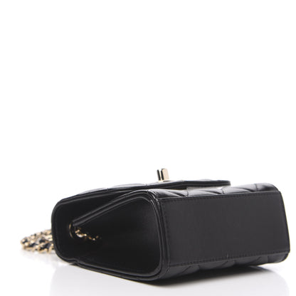 Chanel Lambskin Quilted Mini Trendy CC Chain Wallet Black 3 of 10