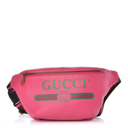 Gucci Grained Calfskin Logo Belt Bag Pink 1 of 7