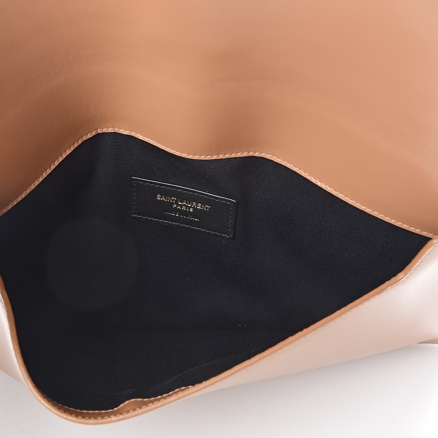Saint Laurent Smooth Shiny Calfskin Uptown Pouch Beige 5 of 7