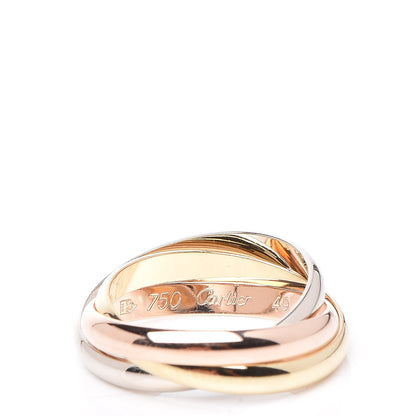 Cartier 18K Pink Yellow White Gold Small Trinity Ring 49 4.75 4 of 6