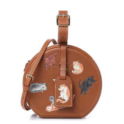 Louis Vuitton Calfskin Catogram Petite Boite Chapeau Tan 1 of 13