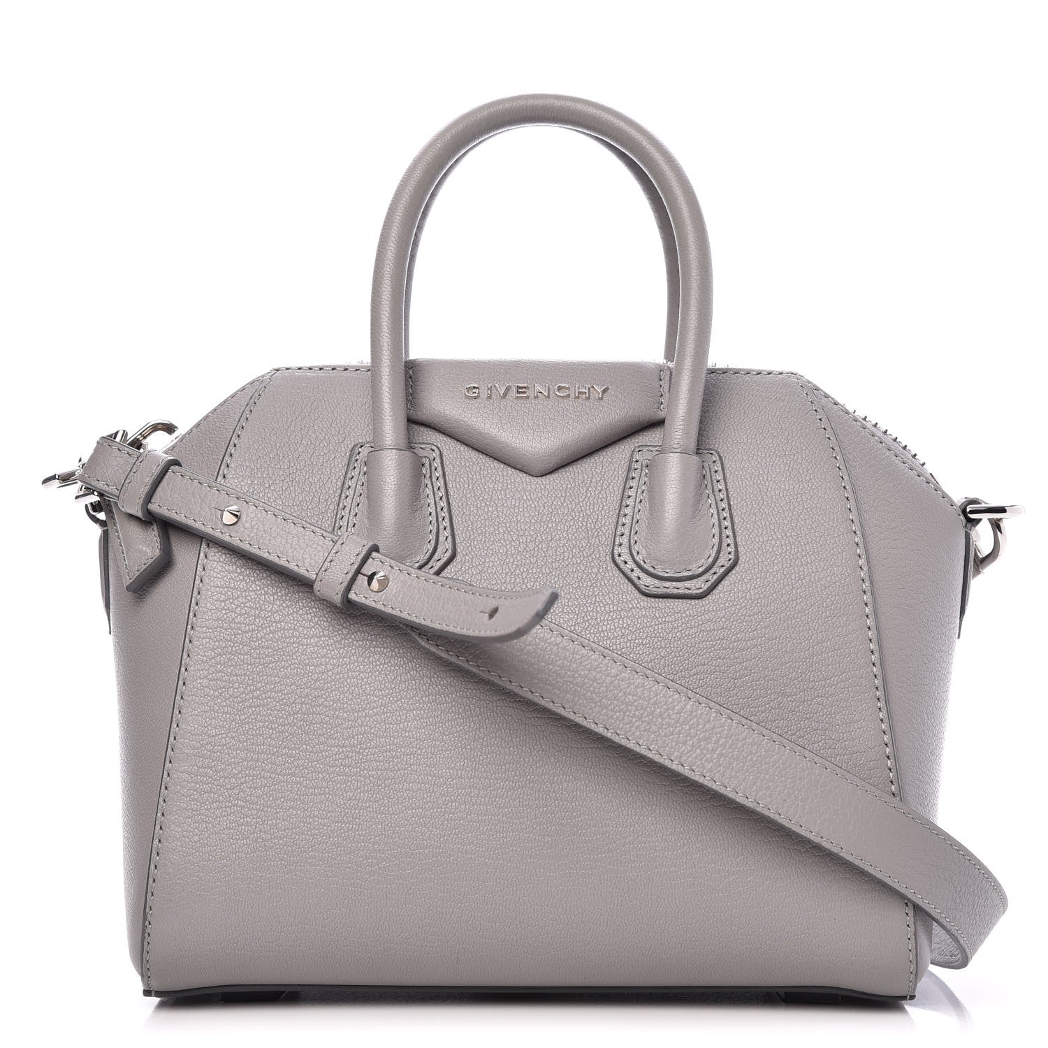Givenchy Sugar Goatskin Mini Antigona Pearl Grey 1 of 9