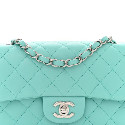 Chanel Lambskin Quilted Mini Rectangular Flap Light Blue 8 of 13