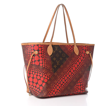 Louis Vuitton Monogram Kusama Waves Neverfull MM Red 3 of 11