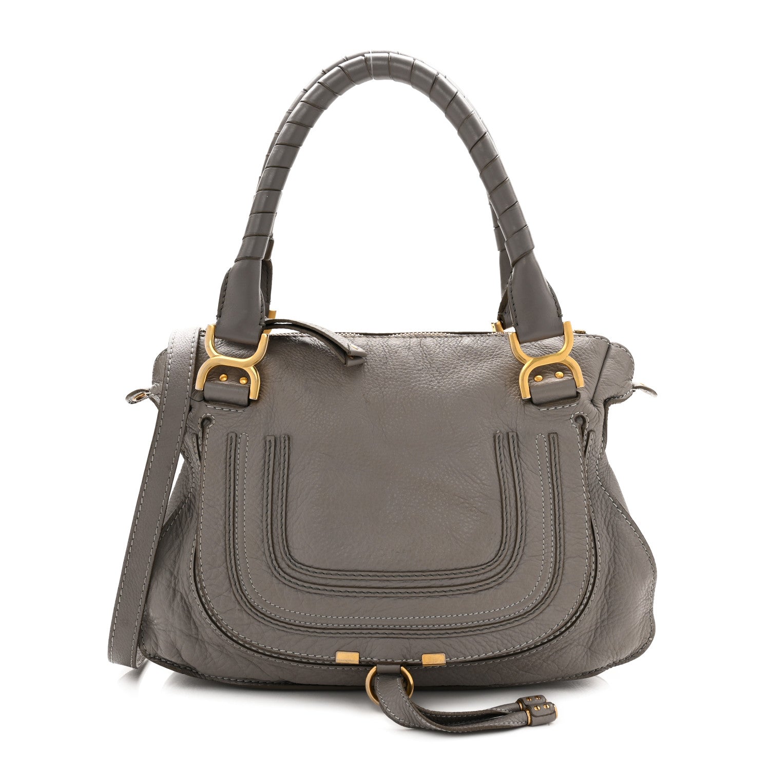 Chloe Calfskin Medium Marcie Satchel Cashmere Grey 1 of 14
