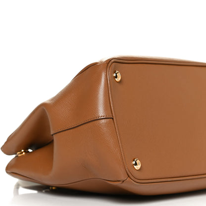 Prada Saffiano Medium Galleria Double Zip Tote Caramel 9 of 14