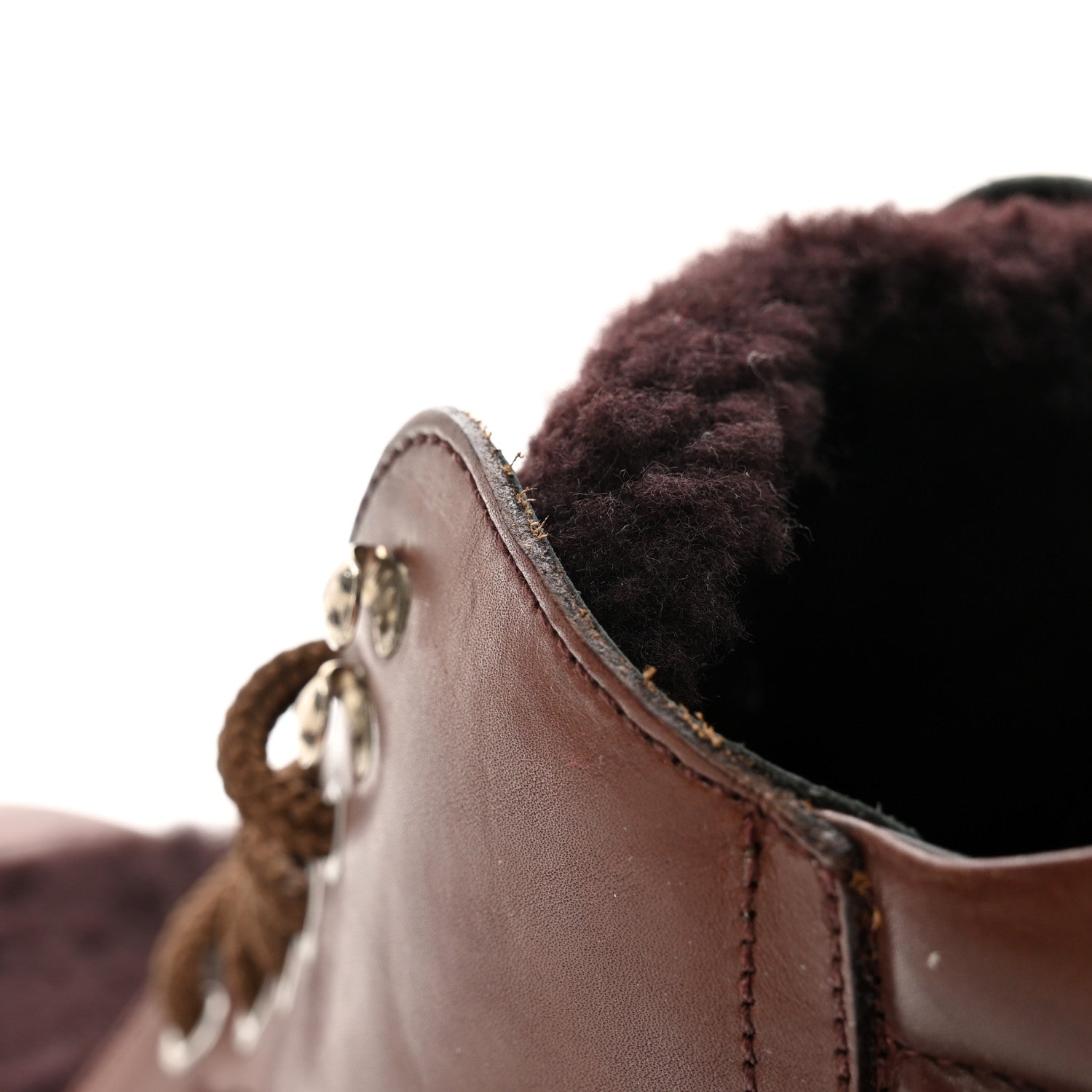 Louis Vuitton Calfskin Sherpa Mens Ankle Boots 10 Brown 13 of 16