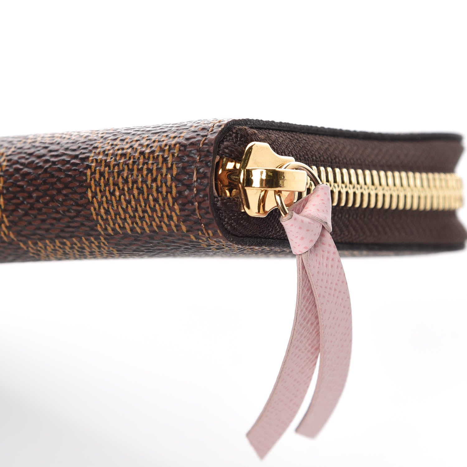 Louis Vuitton Damier Ebene Clemence Wallet Rose Ballerine 8 of 10
