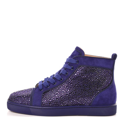 Christian Louboutin Veau Velours Strass Louis Flat Sneakers 39 Version Encre 1 of 10