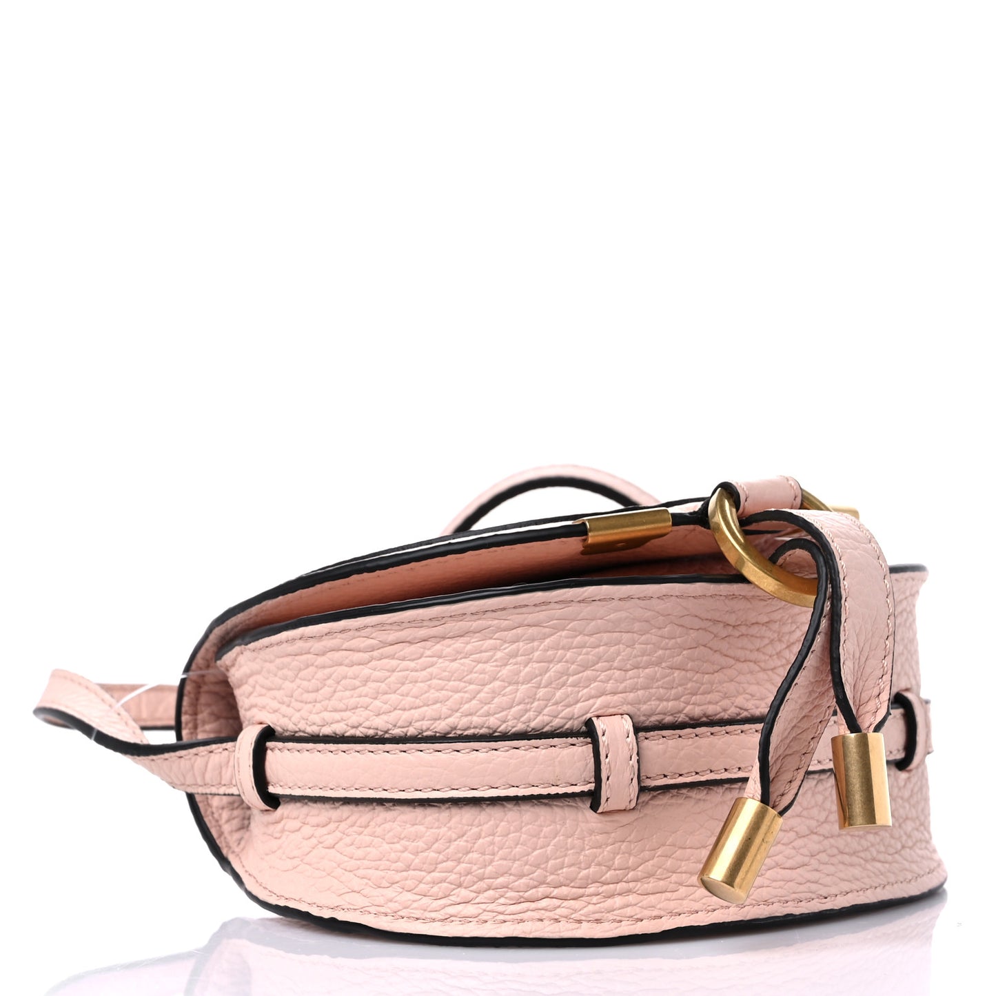Calfskin Nano Marcie Saddle Bag Blush Nude