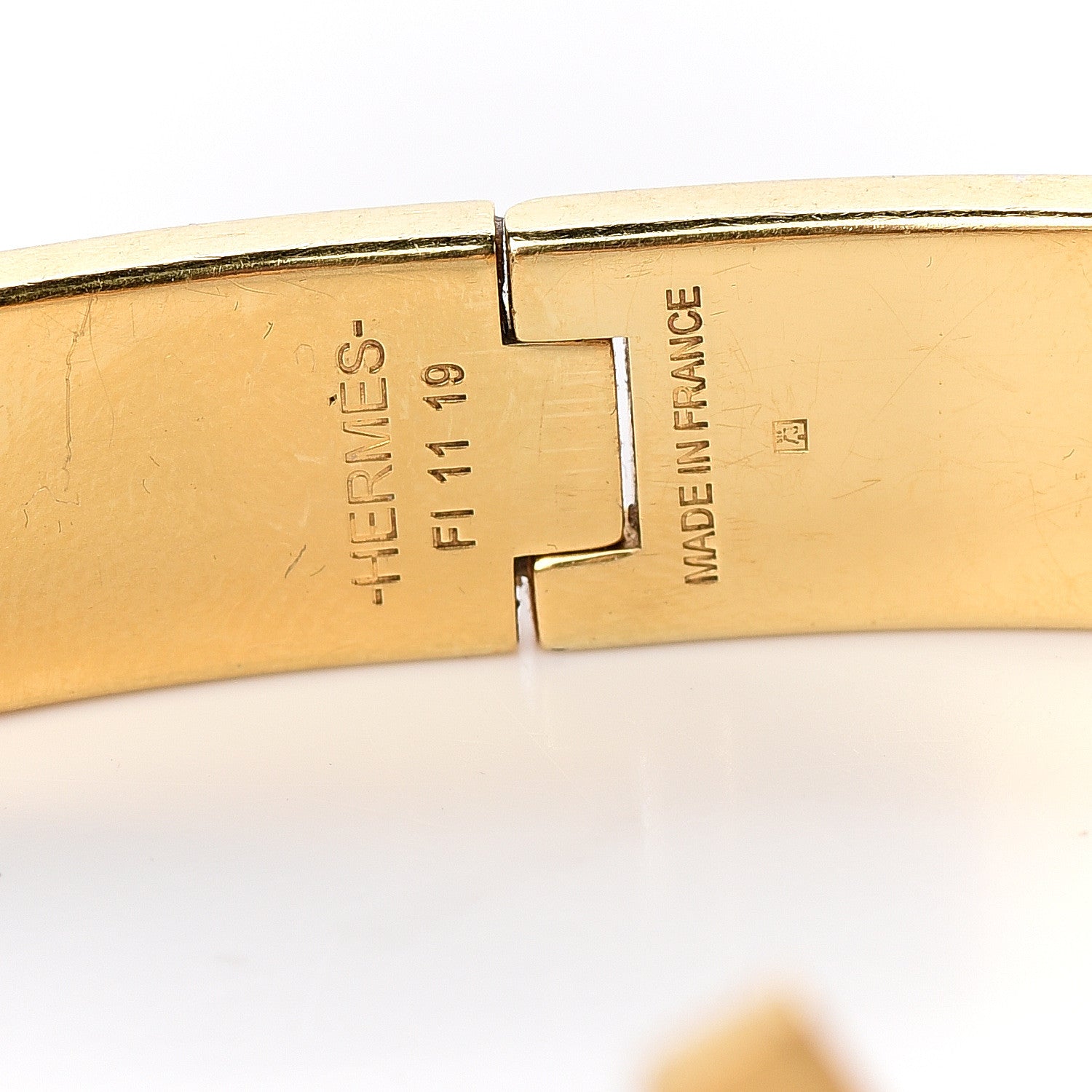 Hermes Enamel Narrow Clic Clac HH Bracelet T6 White 3 of 7