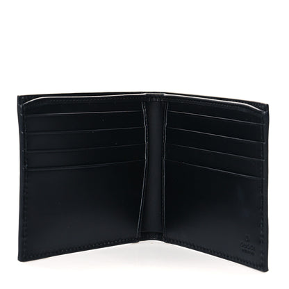 Gucci GG Supreme Monogram Selleria Calfskin Tiger Nice Bi-Fold Wallet Beige Ebony Multicolor Black 5 of 7