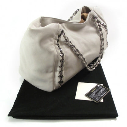 Chanel Leather Large Modern Chain Tote White 3 of 12