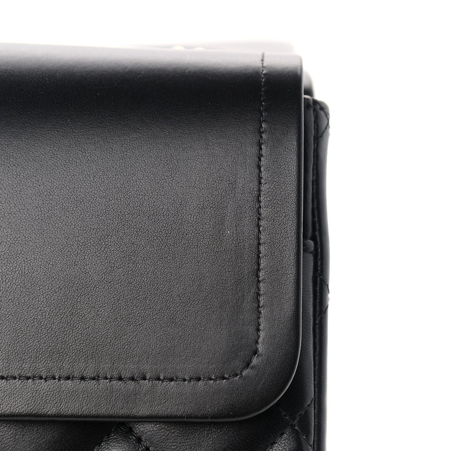 Lambskin Quilted Maxi Double Flap Black