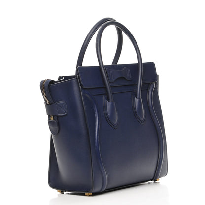 Celine Smooth Calfskin Micro Luggage Ink 3 of 7