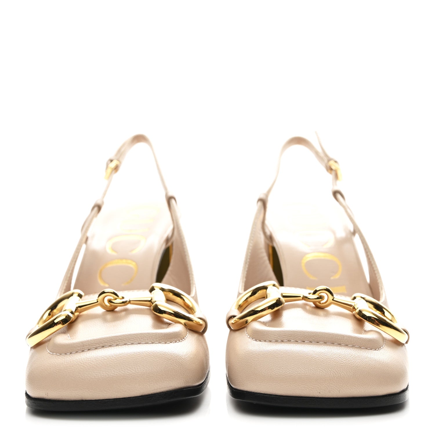 Gucci Malaga Kid Horsebit 75mm Slingback Pumps 35 Skin Rose 3 of 9