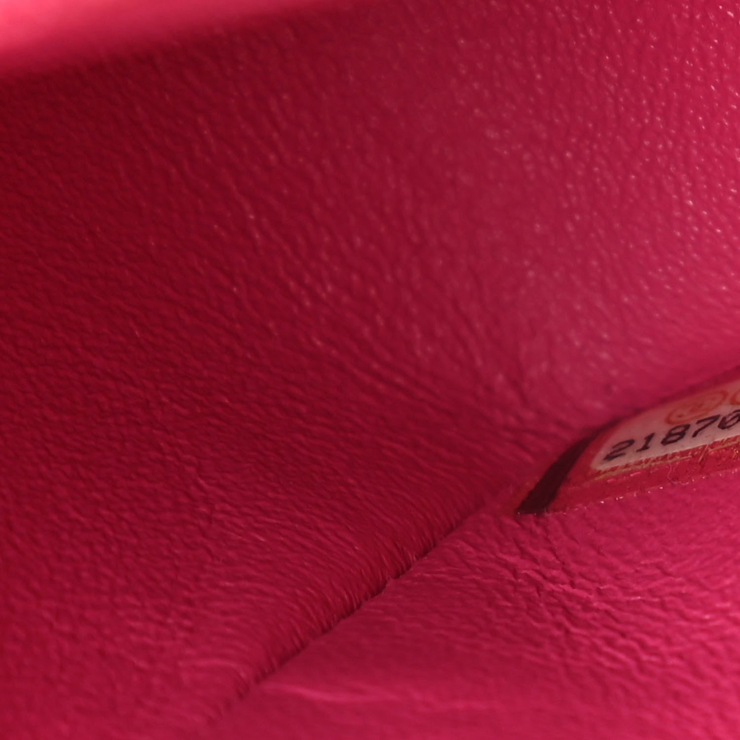 Chanel Lambskin Quilted Mini Rectangular Flap Dark Pink 9 of 11