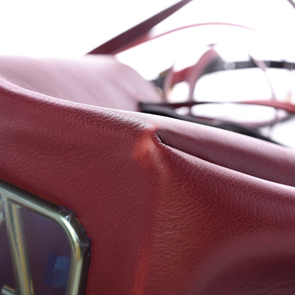 Valentino Garavani Grainy Calfskin VLogo Bucket Bag Cerise 11 of 14