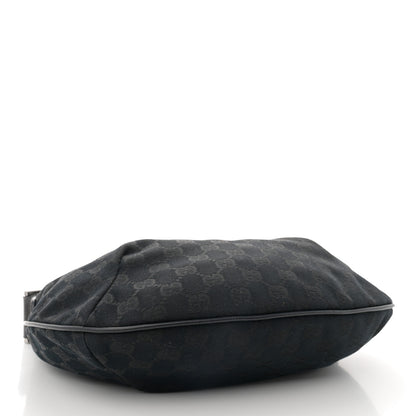 Gucci Monogram Medium Half Moon Hobo Black 3 of 10
