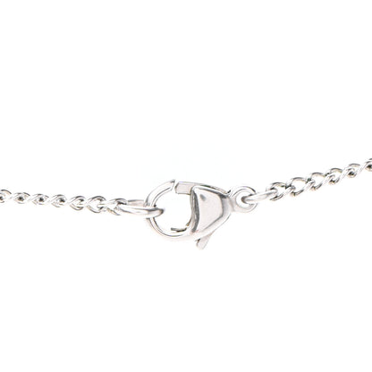 Chanel Crystal Mini Heart CC Necklace Silver 4 of 6
