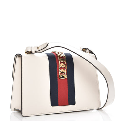Gucci Calfskin Small Sylvie Shoulder Bag White 3 of 7