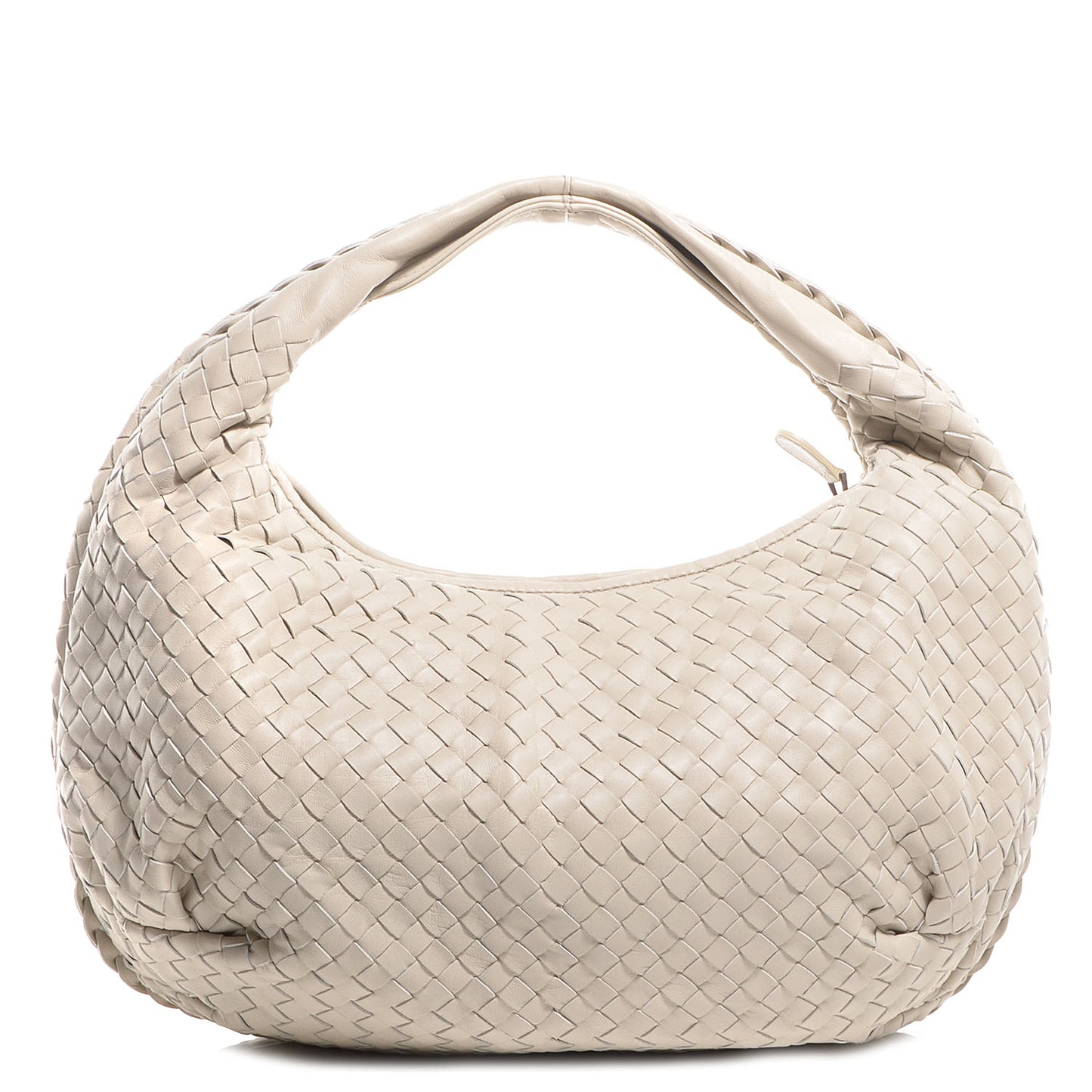 Nappa Intrecciato Medium Belly Veneta Hobo Cream