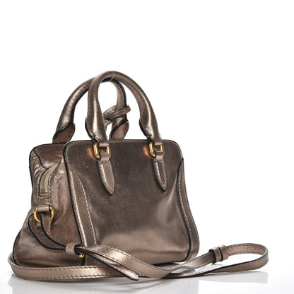 Alexander McQueen Metallic Calfskin Mini Padlock Tote Skin 4 of 9