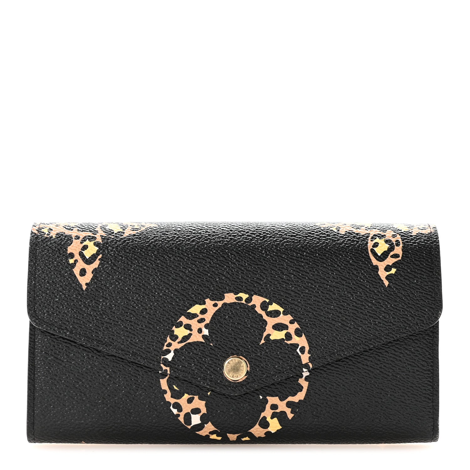 Louis Vuitton Monogram Giant Jungle Sarah Wallet Black 1 of 6
