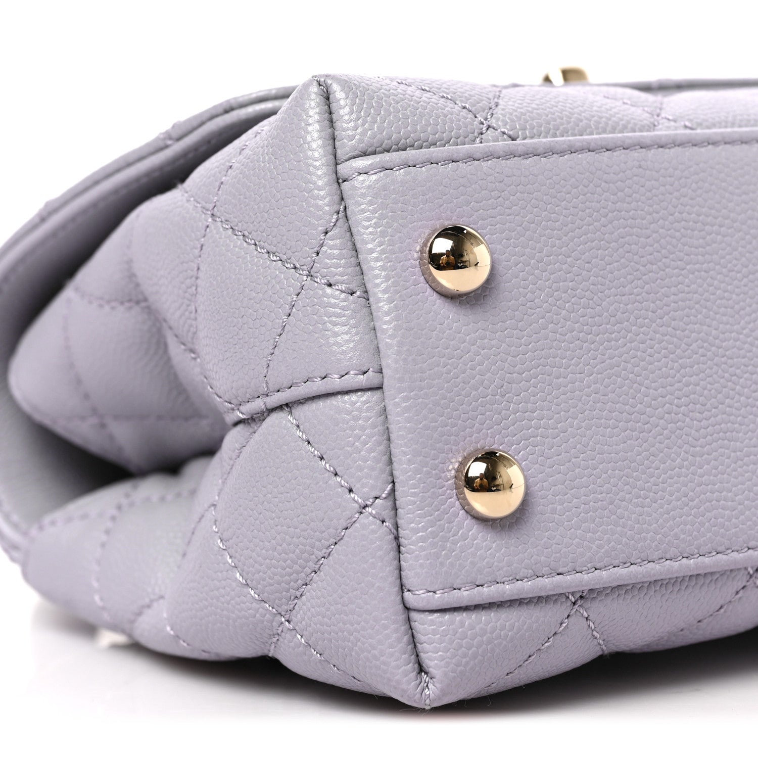 Chanel Caviar Quilted Extra Mini Coco Handle Flap Light Purple 14 of 17