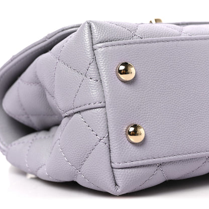Chanel Caviar Quilted Extra Mini Coco Handle Flap Light Purple 14 of 17