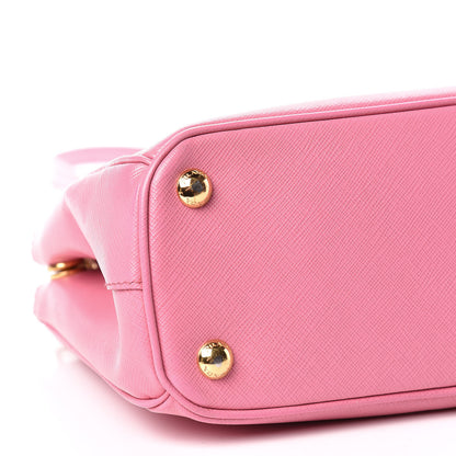 Prada Saffiano Mini Galleria Double Zip Tote Geranio 6 of 13