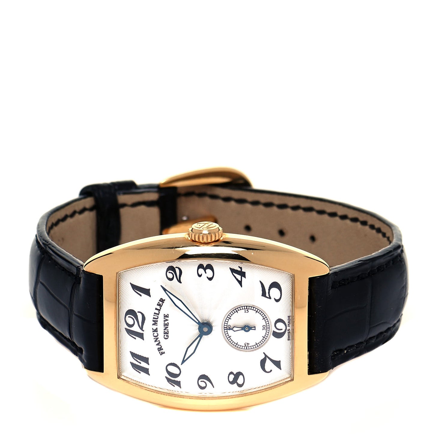 18K Yellow Gold Alligator 29mm Casablanca Sahara Automatic Watch 7502S6