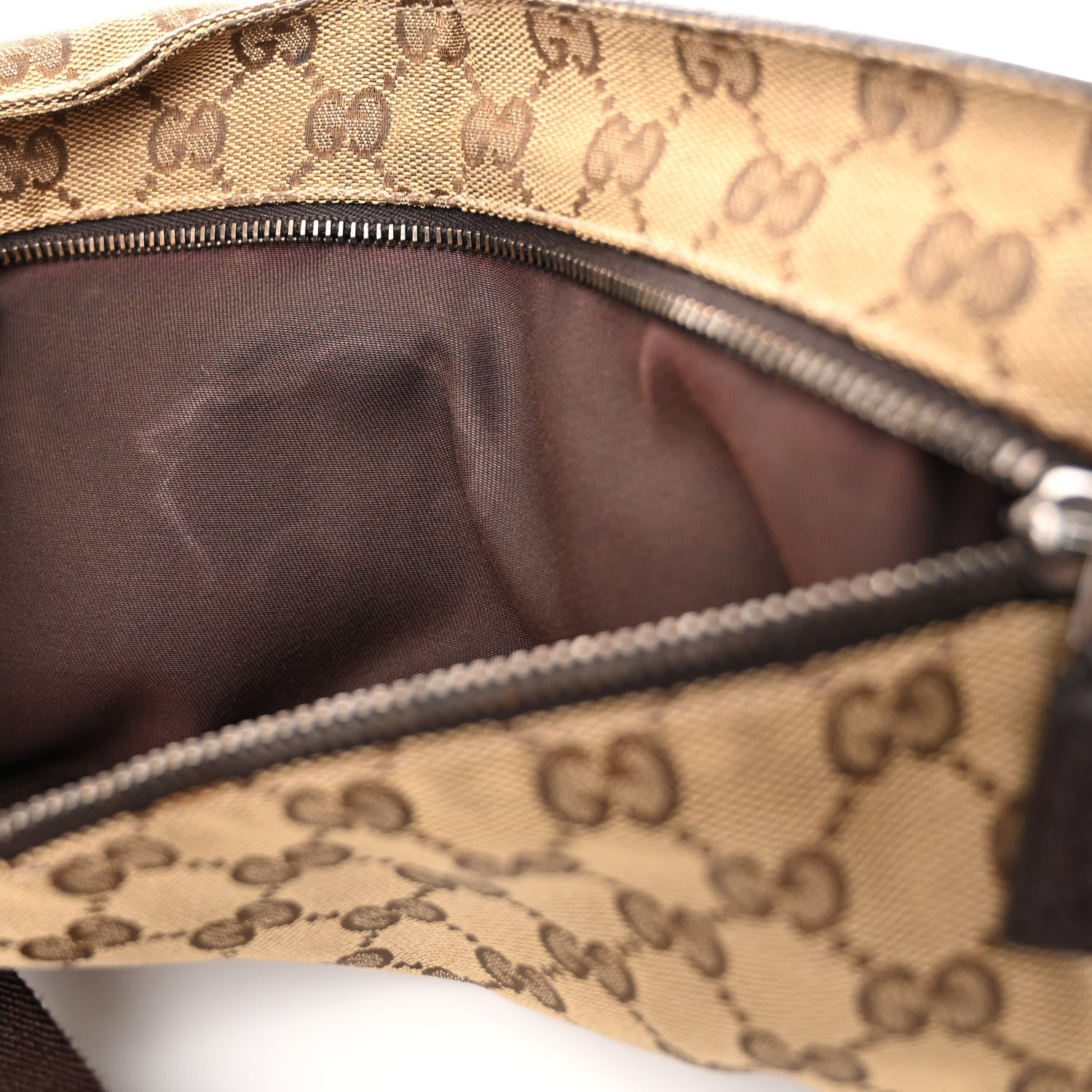 Gucci GG Monogram Double Pocket Belt Bag Dark Brown 12 of 12