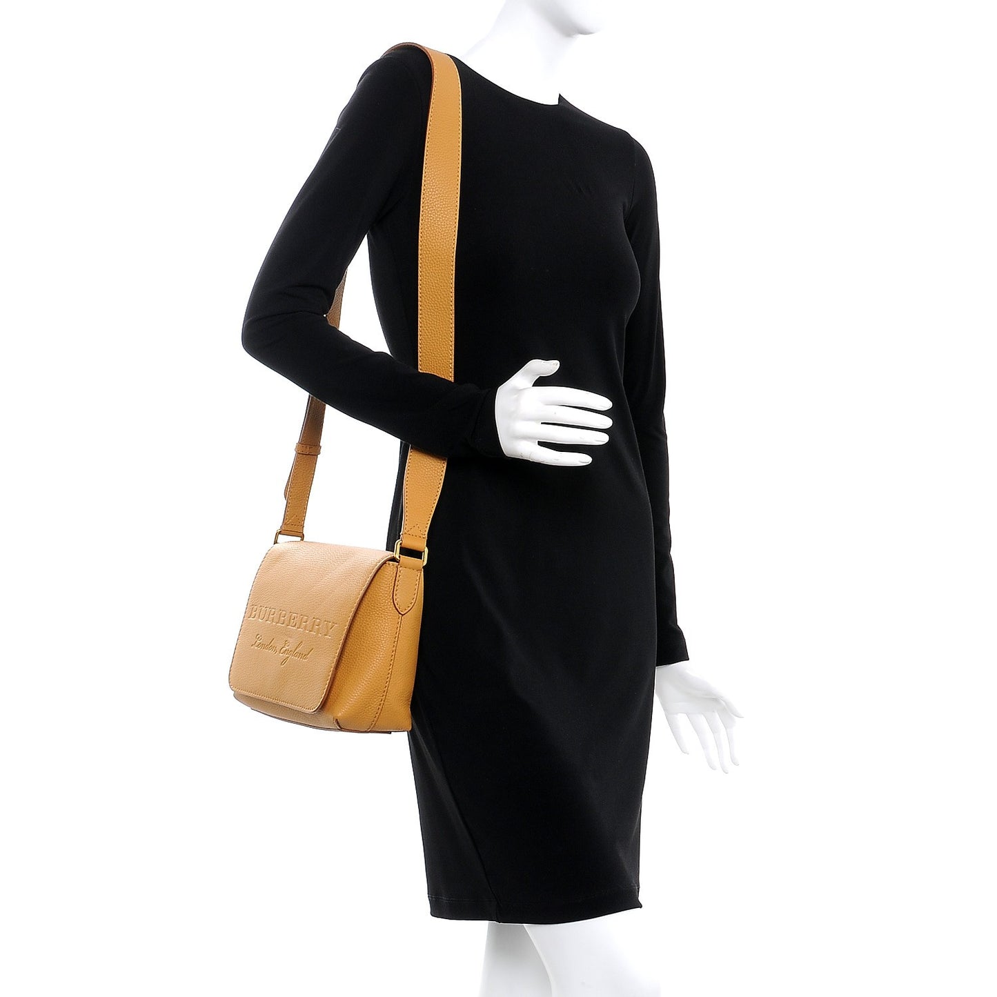 Signature Grain Small Burleigh Crossbody Bag Ochre Yellow