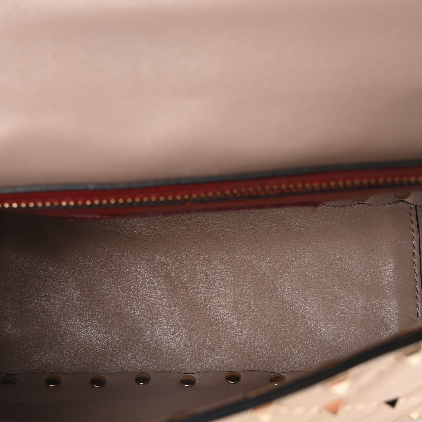 Metallic Nappa Medium Rockstud Spike Shoulder Bag Gold