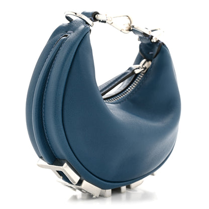 Fendi Vitello Grace Matte Nano Fendigraphy Hobo Charm Mirto 3 of 11