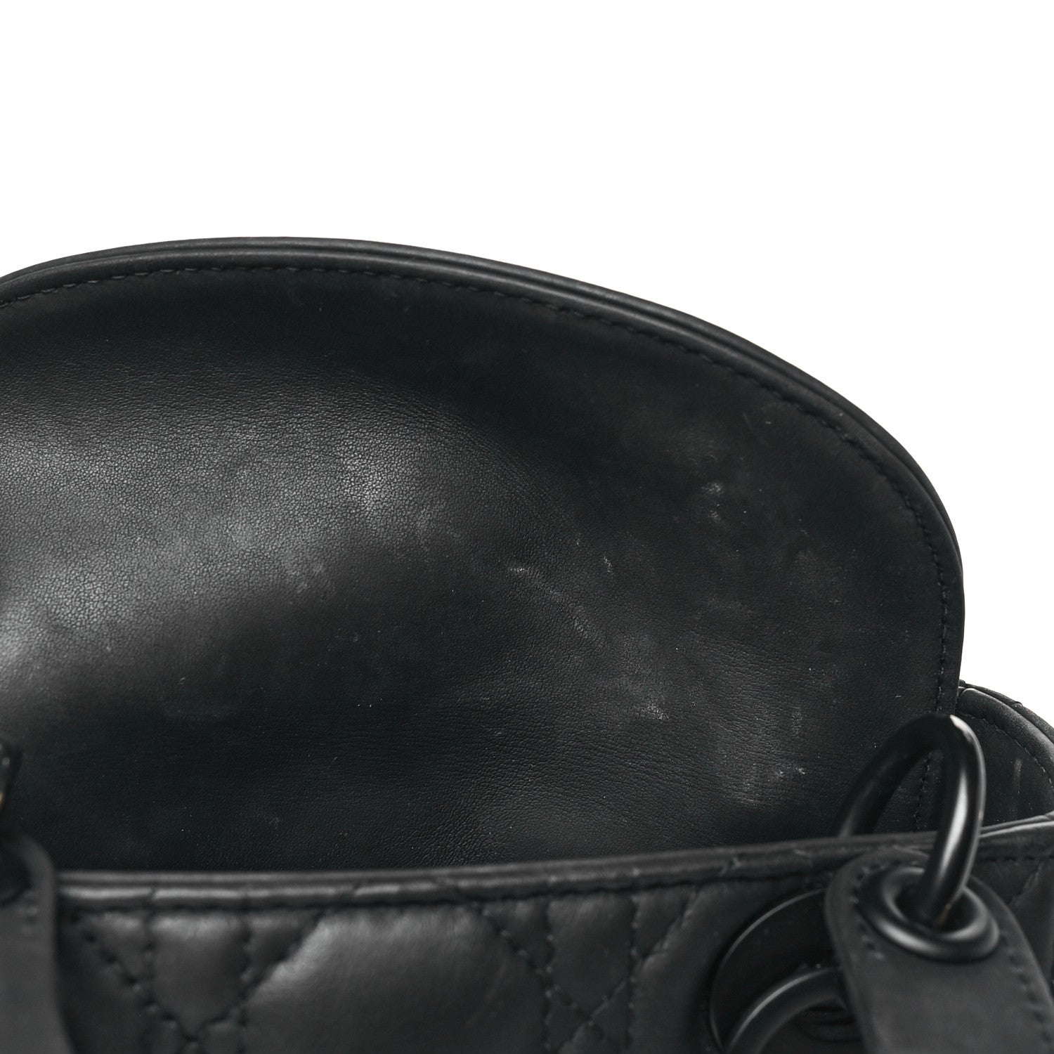 Christian Dior Ultra Matte Calfskin Cannage Mini Lady Dior Black 11 of 12