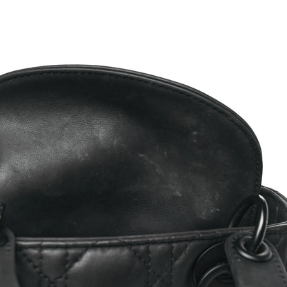 Christian Dior Ultra Matte Calfskin Cannage Mini Lady Dior Black 11 of 12