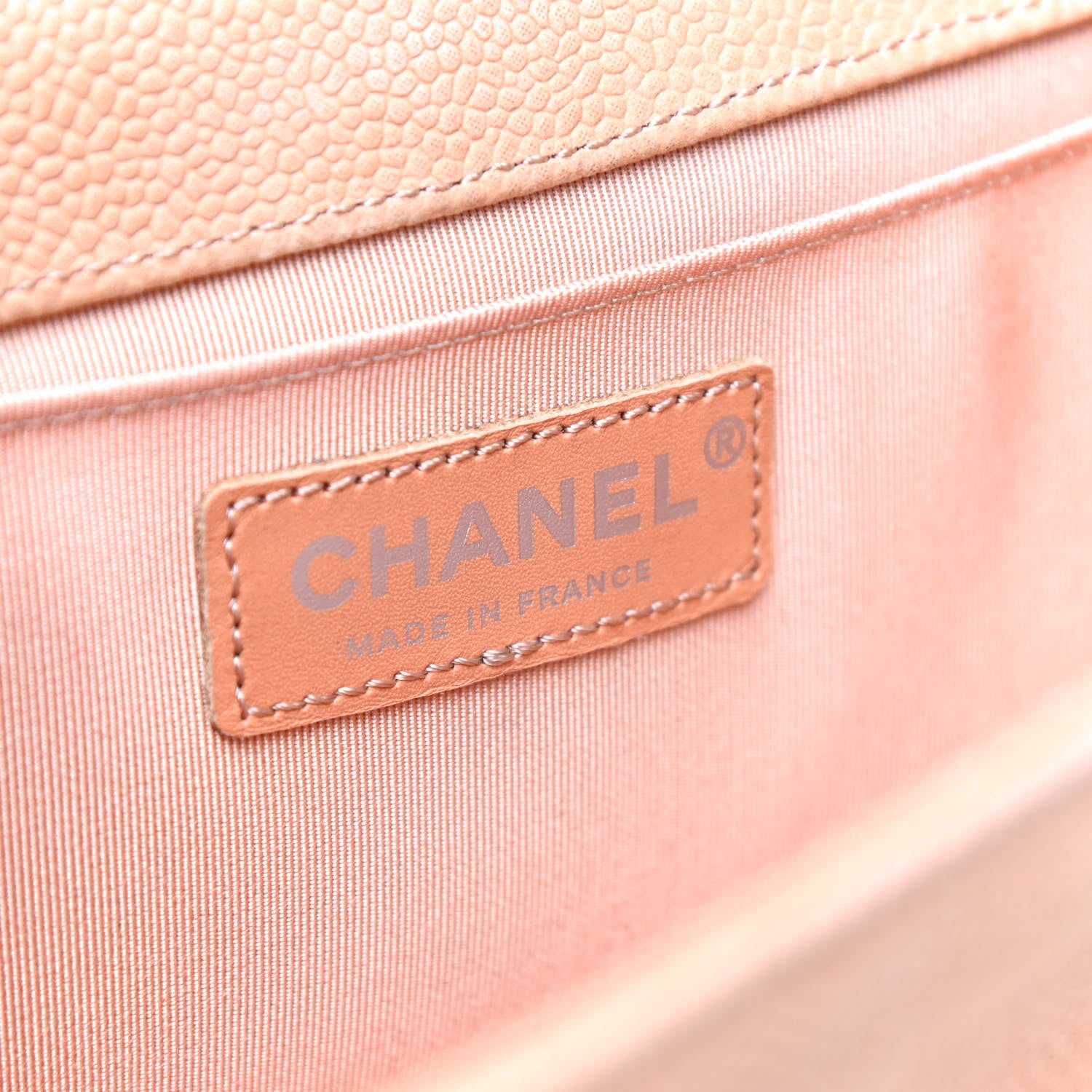 Chanel Iridescent Caviar Quilted Medium Boy Flap Beige 8 of 13