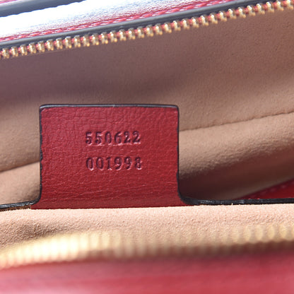 Gucci Suede Calfskin Web Small Ophidia Top Handle Shoulder Bag New Blue Romantic Cherry 7 of 10