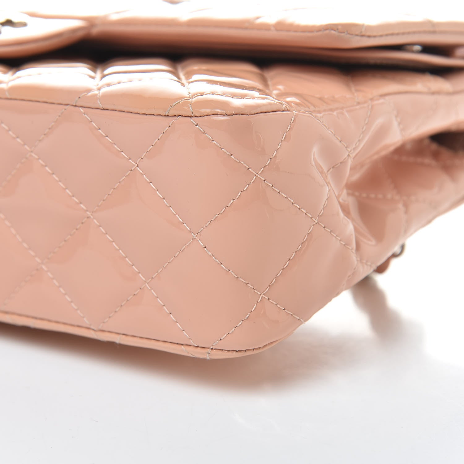 Chanel Patent Quilted Medium Double Flap Light Pink 10 of 18