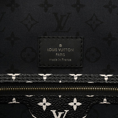 Louis Vuitton Monogram Giant Crafty Neverfull MM Creme Rouge Black 13 of 21