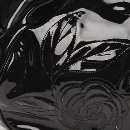 Chanel Patent Camellia Shoulder Bag Black 10 of 12