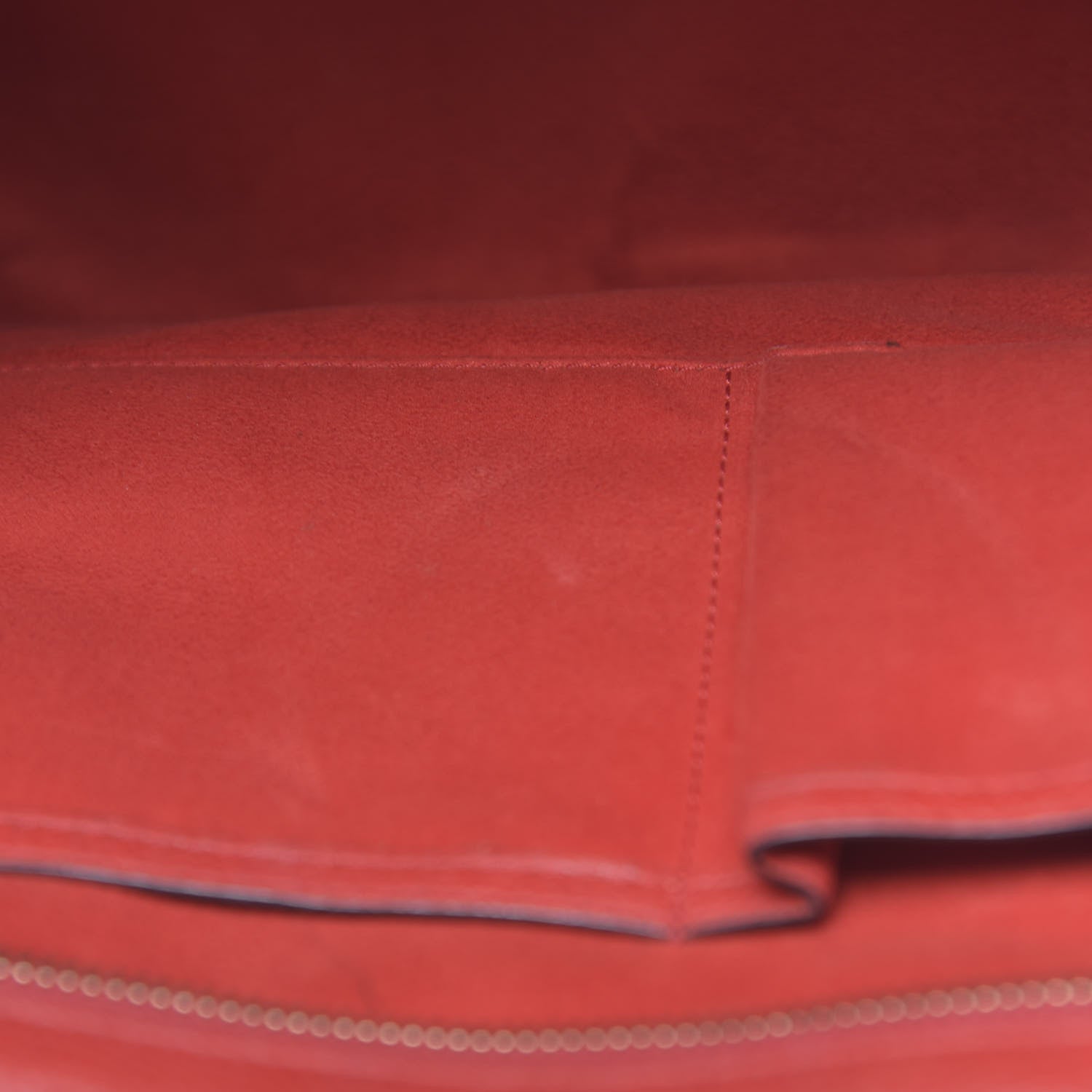 Celine Drummed Calfskin Mini Luggage Red 18 of 21