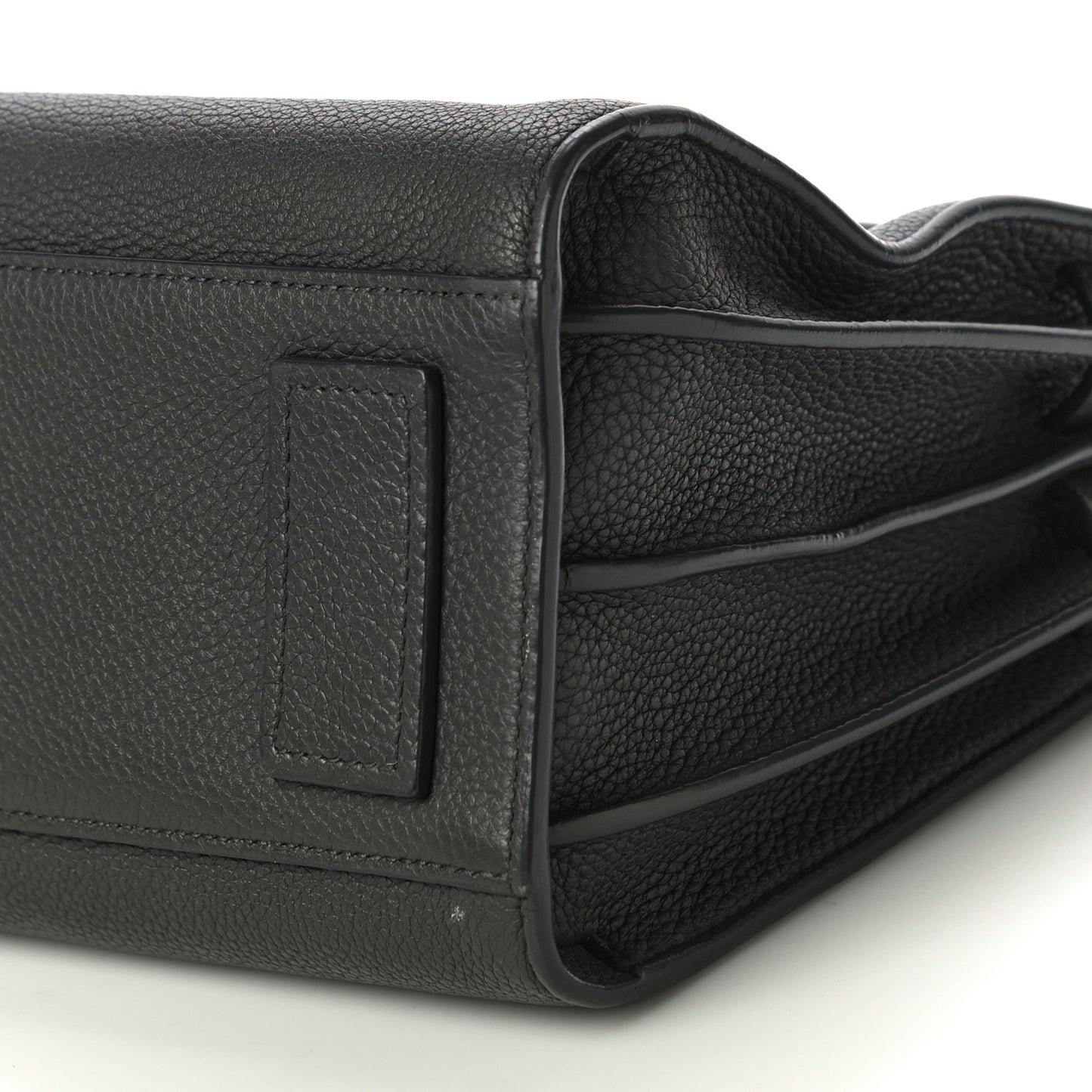 Grained Calfskin Baby Sac De Jour Souple Asphalt