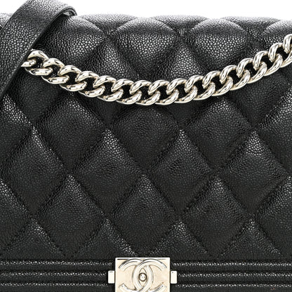 Chanel Caviar Quilted Boy Wallet On Chain WOC Black 8 of 10